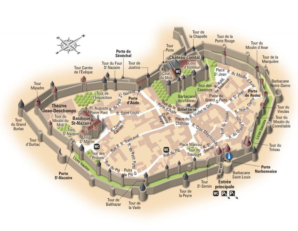carte cité de carcassonne